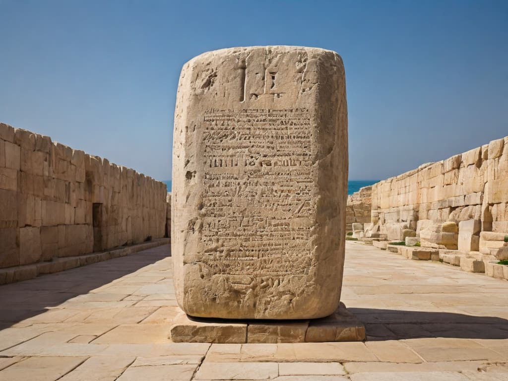Pontius Pilate Stone Caesarea Israel