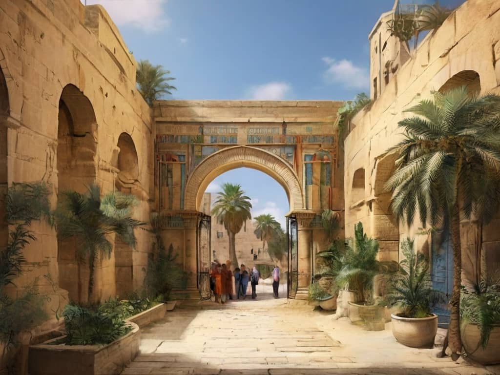 Ramesses II's gate garden