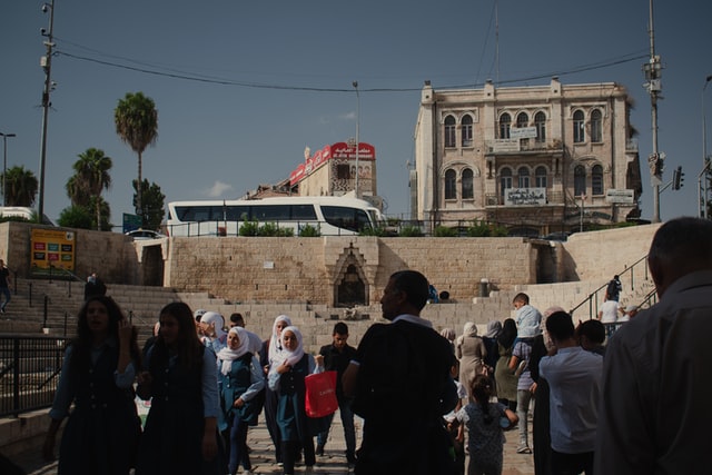 THE DAMASCUS GATE IN JERUSALEM OLD CITY