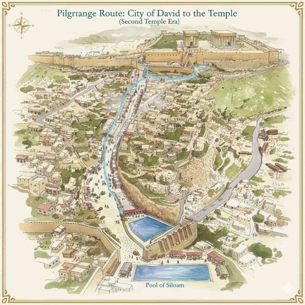 Jerusalem Ancient Pilgrimage Road pilgrimage road jerusalem map