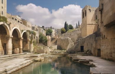 THE POOLS OF BETHESDA IN JERUSALEM