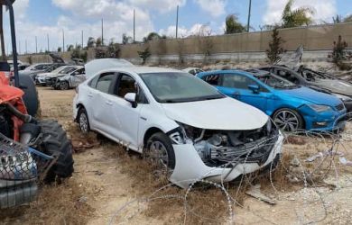 Touring Nova Music Festival Site, Sderot, The Burnt Cars Compound