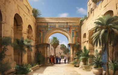 Ramesses II's gate garden