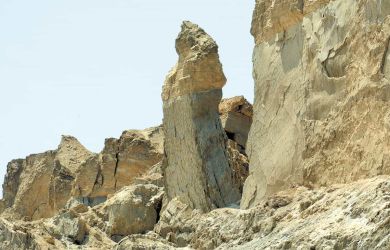 LOT'S WIFE SALT PILLAR DEAD SEA ISRAEL