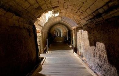 The secret tunnel of The Templars in Acre with a Tour Guide